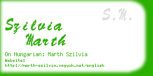 szilvia marth business card